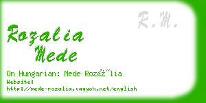 rozalia mede business card